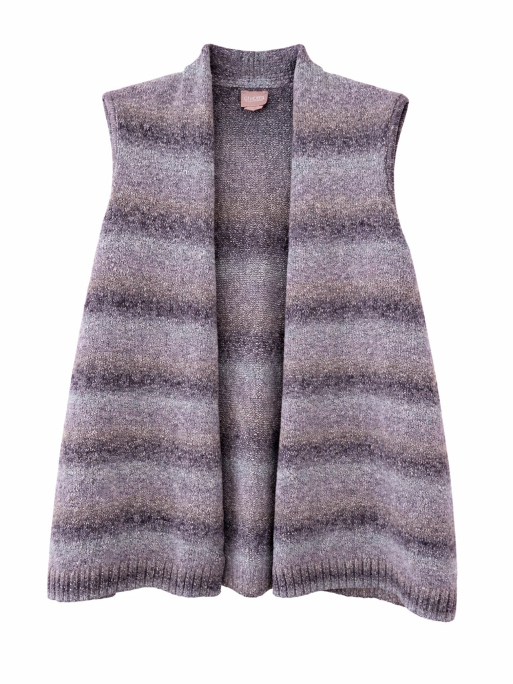 Chico's Lavender Ombre Open-Front Knit Vest